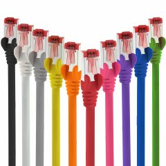 1aTTack CAT6 Netzwerk-Kabel 2m LAN-Kabel Ethernet Patchkabel SFTP RJ45 10 St�ck 10 Farben