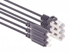 1aTTack 1m USB-C auf RJ45 LAN Adapterkabel 1 Gbit Cat6 USB-C 3.1 Ethernet 3x