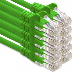 1CONN CAT6 Lankabel 0,25m Netzwerkkabel Patchkabel Ethernetkabel UTP 1 Gbit/s 10x gr�n