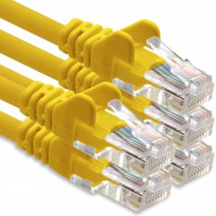 1CONN CAT6 Lankabel 0,5m Netzwerkkabel Patchkabel Ethernetkabel UTP 1 Gbit/s 5x gelb