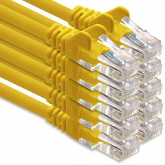 1CONN CAT6 Lankabel 0,5m Netzwerkkabel Patchkabel Ethernetkabel UTP 1 Gbit/s 10x gelb