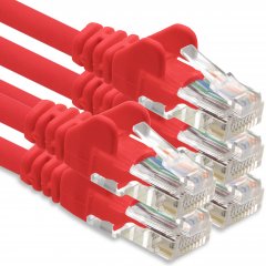 1CONN CAT6 Lankabel 1m Netzwerkkabel Patchkabel Ethernetkabel UTP 1 Gbit/s 5x rot