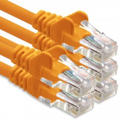 1CONN CAT6 Lankabel 1m Netzwerkkabel Patchkabel Ethernetkabel UTP 1 Gbit/s 5x orange