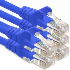 1CONN CAT6 Lankabel 1m Netzwerkkabel Patchkabel Ethernetkabel UTP 1 Gbit/s 5x blau