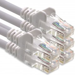 1CONN CAT6 Lankabel 1m Netzwerkkabel Patchkabel Ethernetkabel UTP 1 Gbit/s 5x wei�