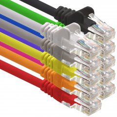 1CONN CAT6 Lankabel 1m Netzwerkkabel Patchkabel Ethernetkabel UTP 1 Gbit/s 10 Farben