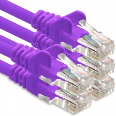 1CONN CAT6 Lankabel 2m Netzwerkkabel Patchkabel Ethernetkabel UTP 1 Gbit/s 5x violett