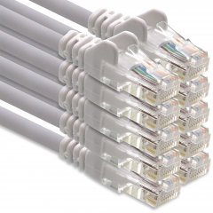 1CONN CAT6 Lankabel 3m Netzwerkkabel Patchkabel Ethernetkabel UTP 1 Gbit/s 10x wei�