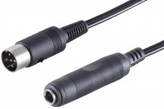 1aTTack Audio Kabel 3x 0,2m 5 pol W�rfelstecker auf 6,3mm Klinkenbuchse