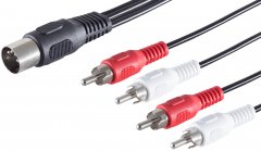 1aTTack Audio Kabel 5x 1,5m 5 pol DIN Stecker auf 4 Cinchstecker