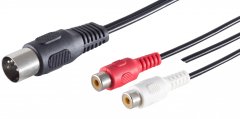 1aTTack Audio Kabel 10x 0,2m 5 pol DIN Stecker auf 2 Cinchbuchsen Stereo Masse