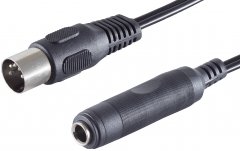 1aTTack Audio Kabel 10x 0,2m 5 pol Diodenstecker auf 6,3mm Klinkenbuchse