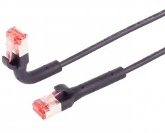 1aTTack FlexAngel 1x 0,25m CAT6 S/FTP Netzwerkkabel RJ45 Flexibel Schwarz
