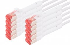 1aTTack FlexAngel 10x 2m CAT6 S/FTP Netzwerkkabel RJ45 Flexibel Wei�