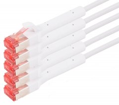 1aTTack FlexAngel 5x 1m CAT6 S/FTP Netzwerkkabel RJ45 Flexibel Wei�