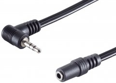 1aTTack 2,5mm auf 3,5mm Winkel Adapter 0,2m schwarz f�r Kopfh�rer Audio