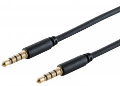 1aTTack 5x 3,5mm TRRS Audiokabel 1,5m Stereo schwarz Mini Klinke