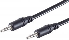 1aTTack 5x 3,5mm Klinkenkabel 2,5m Stereo schwarz doppelseitig f�r HiFi