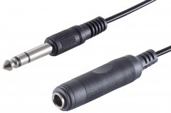 1aTTack 5x 6,3mm Klinke Verl�ngerungskabel schwarz f�r Studio Instrumente