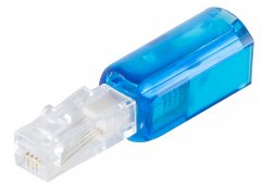 1aTTack H�rer Kabel 1x Twist Stop Entwirrer blau transparent