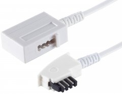 1aTTack Telefon-Verl�ngerung 3m TAE-F Stecker auf TAE-F Kupplung schwarz