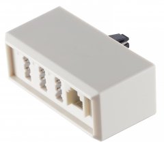 1aTTack TAE-F Adapter mit NFF plus Western-Buchse 6/4 f�r Telefon Verteilung