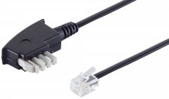 1aTTack Telefonkabel 15m TAE-N auf RJ11 6/4 schwarz f�r Philips Panasonic