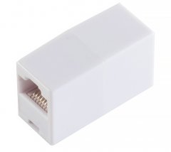 1aTTack RJ45 Kupplung 8/8 wei� 1:1 Adapter vergoldet f�r Telefon Netzwerk DSL