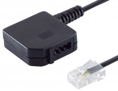1aTTack Telefonadapter 0,2m Western 8/4 auf TAE-U Buchse f�r Telefon Anschluss