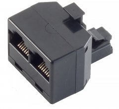 1aTTack RJ45 Adapter Stecker auf 2x RJ45 Kupplung vergoldet f�r Netzwerk DSL