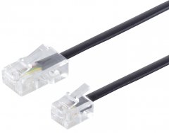 1aTTack Telefonkabel 10m RJ11 6/4 auf RJ45 8/4 f�r Modem Router Fax DSL VDSL