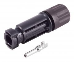 1aTTack 25x PV4 Stecker 2.5-6mm� IP68 1500V Photovoltaik Crimpkontakt schwarz IEC 62852