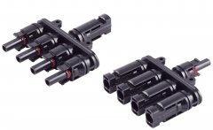 1aTTack 1x PV4 T-Adapter 4/1 IP68 1.5kV schwarz Parallelschaltung Photovoltaik Abzweigadapter