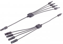1aTTack 1x 0,6m PV4 T-Adapterkabel 4/1 4mm� Parallelschaltung Photovoltaik 1kV schwarz