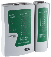 Kabeltester, Netzwerk, RJ-11/RJ-12 und RJ-45