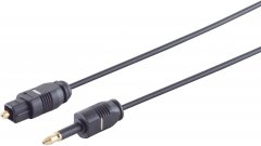 1aTTack 0,5m LWL Toslink Kabel 2,2mm Toslink-St./3,5mm Opti-St. vergoldet