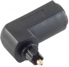 1aTTack 1x Toslink Adapter Winkel-Stecker/Buchse vergoldet