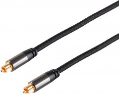 1aTTack 1,5m Toslink Kabel Textilmantel schwarz Metallgeh�use vergoldet 1x