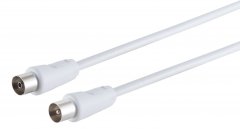 Antennenkabel, 75dB, gerade, wei , 3 m