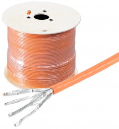 Cat. 7 Verlegekabel S/FTP BasePro orange 500m