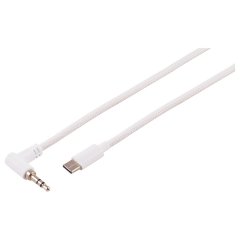 USB-C auf 3,5mm Audiokabel Winkel TRS 1,2m wei 